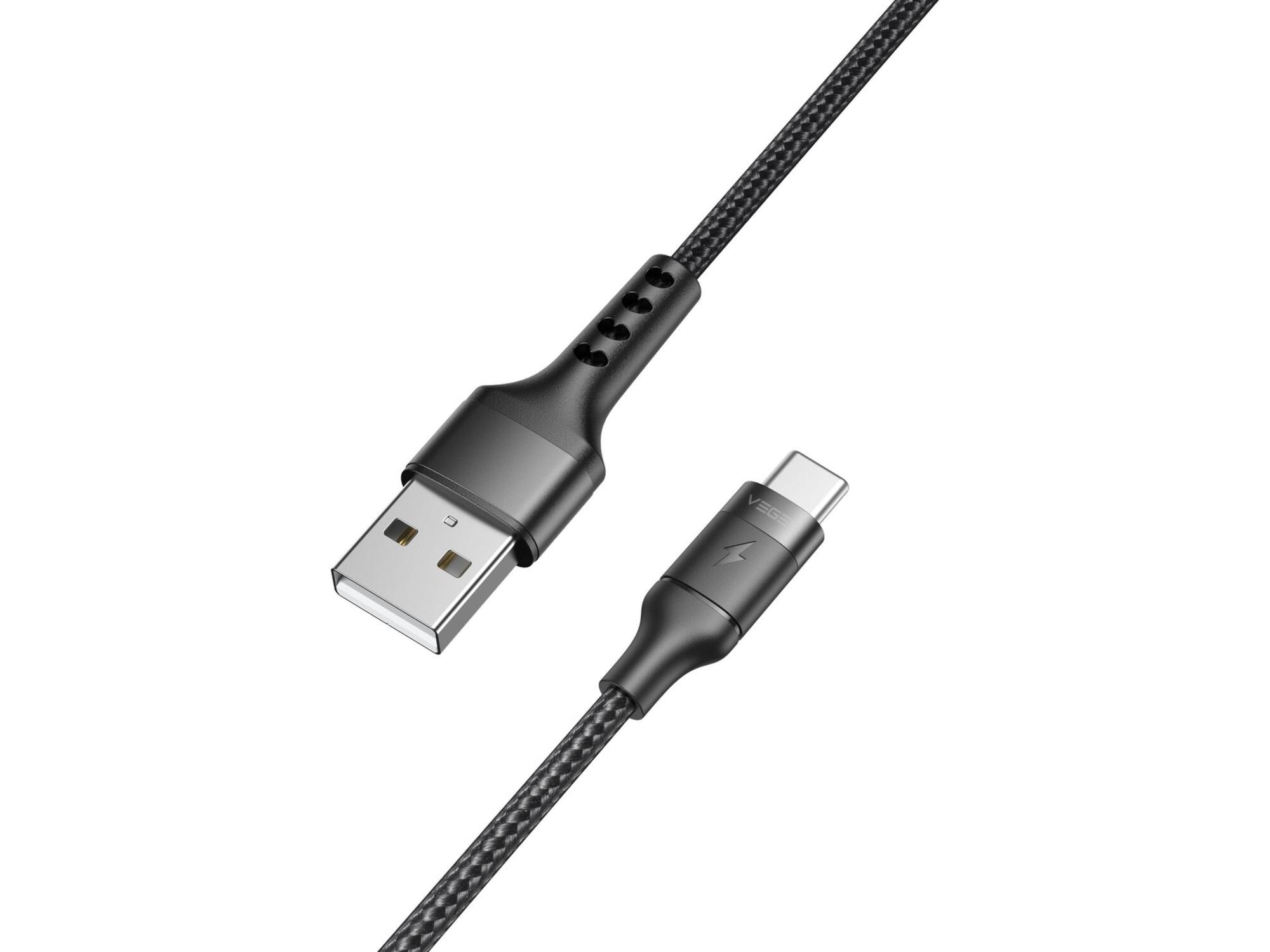 Veger AC03 USB-A naar USB-C kabel 1.5m Braided Nylon