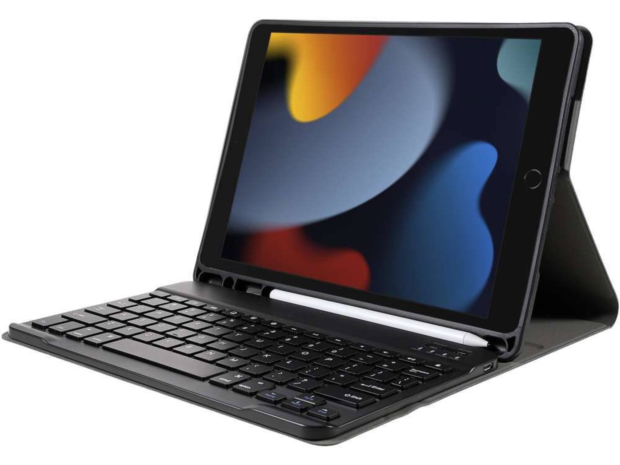 Just in Case Vintage Bluetooth Keyboard Cover - Apple iPad 10.2 - Zwart