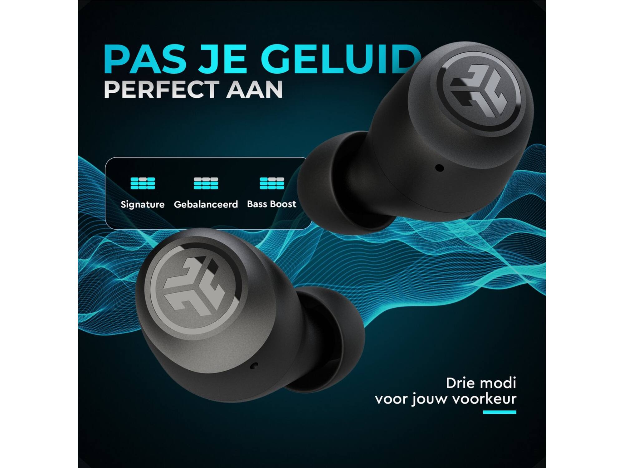 JLab Go Air Pop True Wireless Zwart