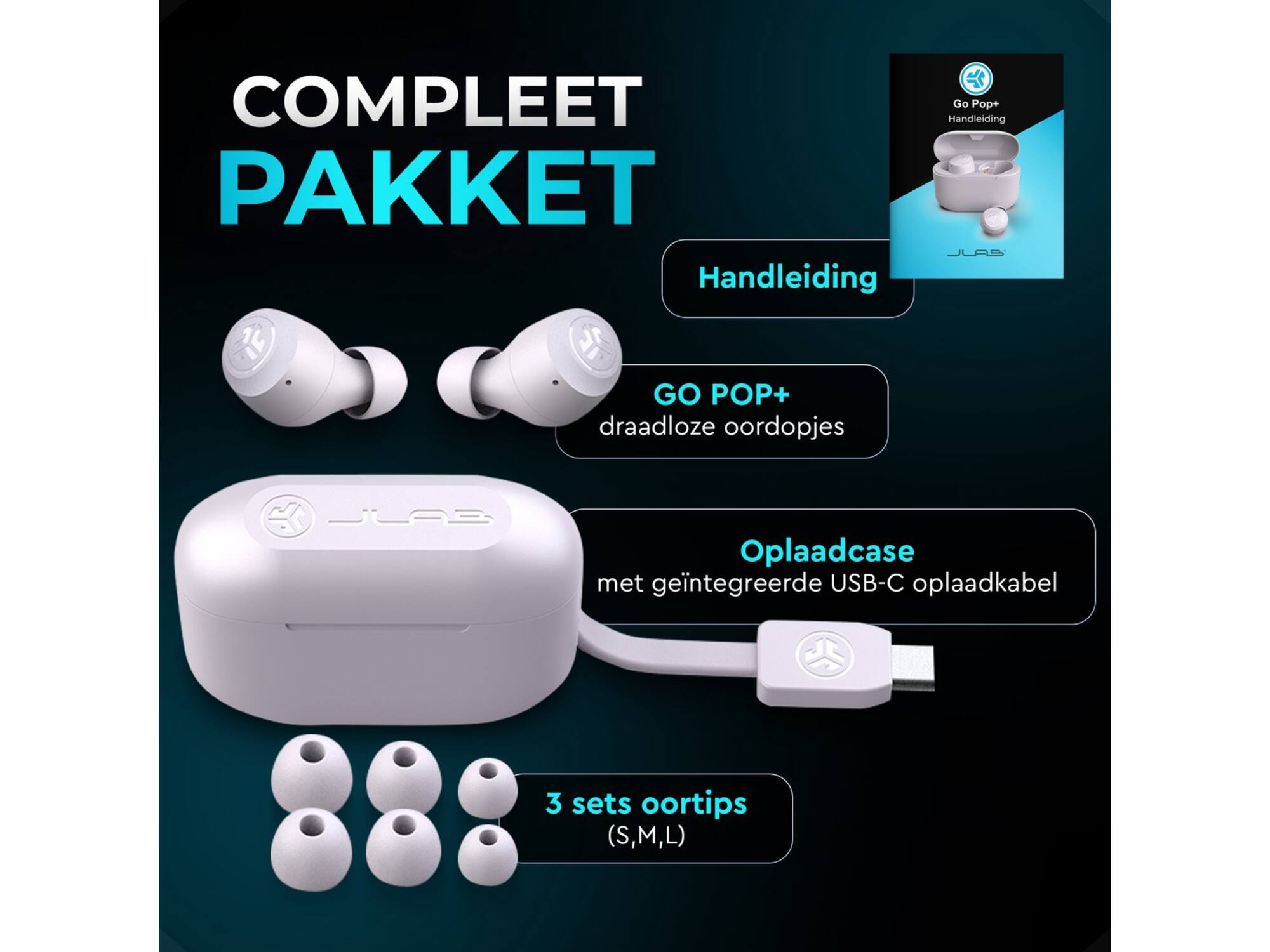 JLab Go Air Pop True Wireless Paars
