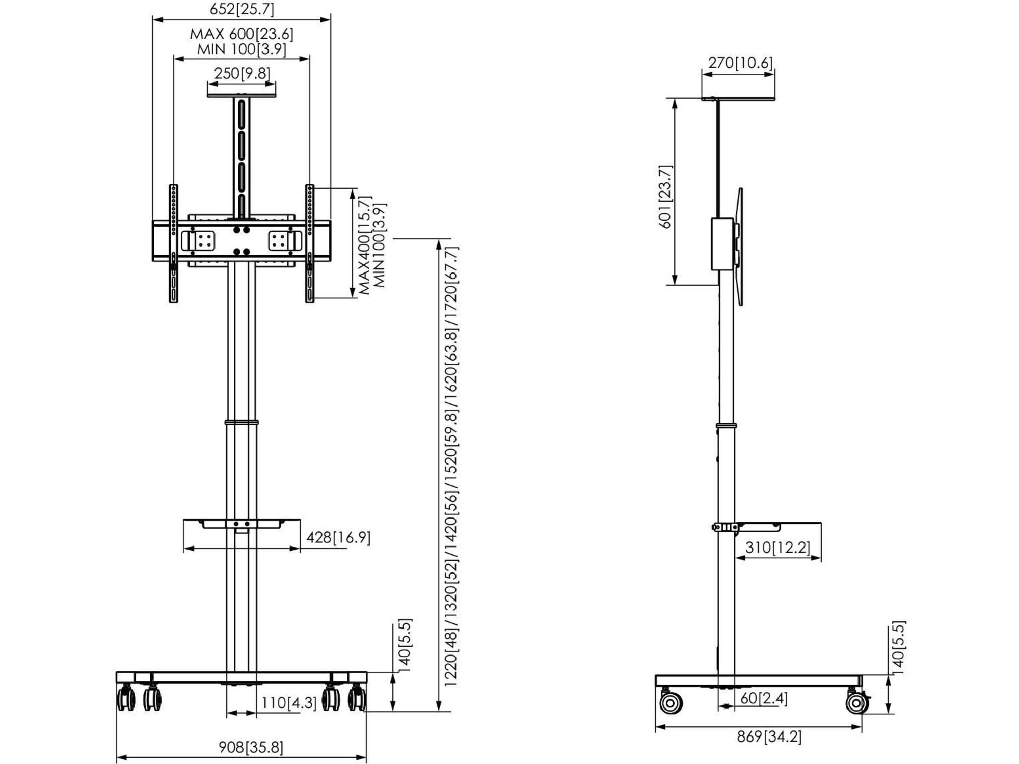 Vogel's ESSENTIAL T1031 Display trolley