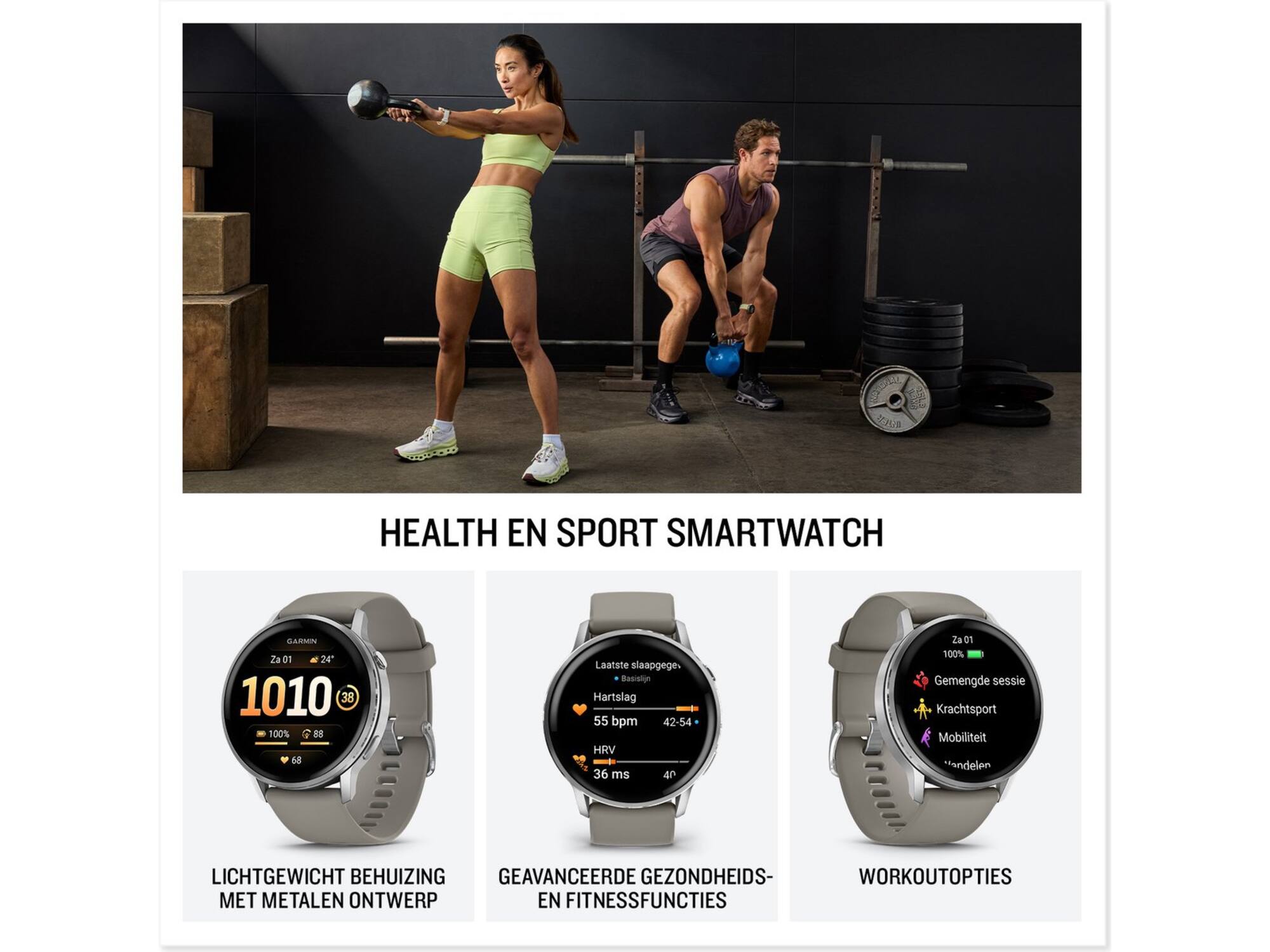 Garmin Venu 4 45mm Zilver/Grijs