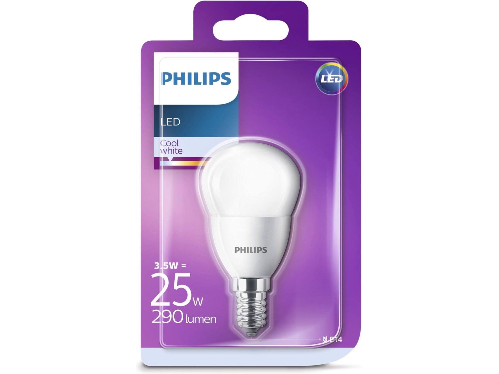 Philips LED Kogellamp 3,5W (25W) E14
