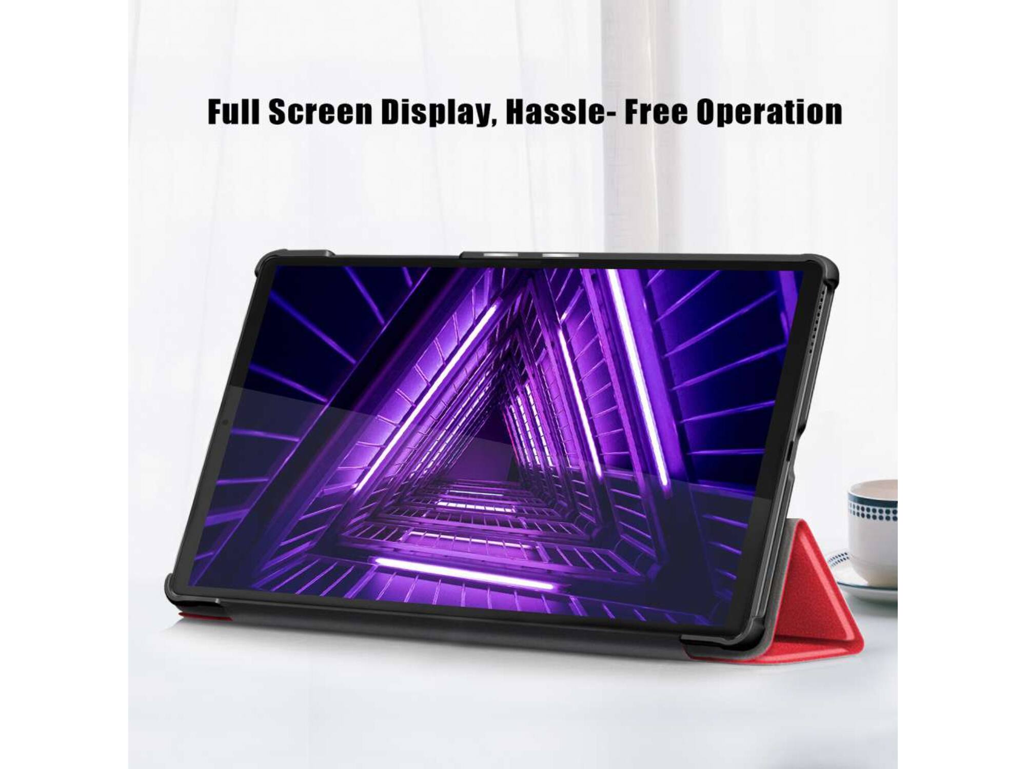 Just in Case Smart Tri-Fold Case - Lenovo M10HD - Rood