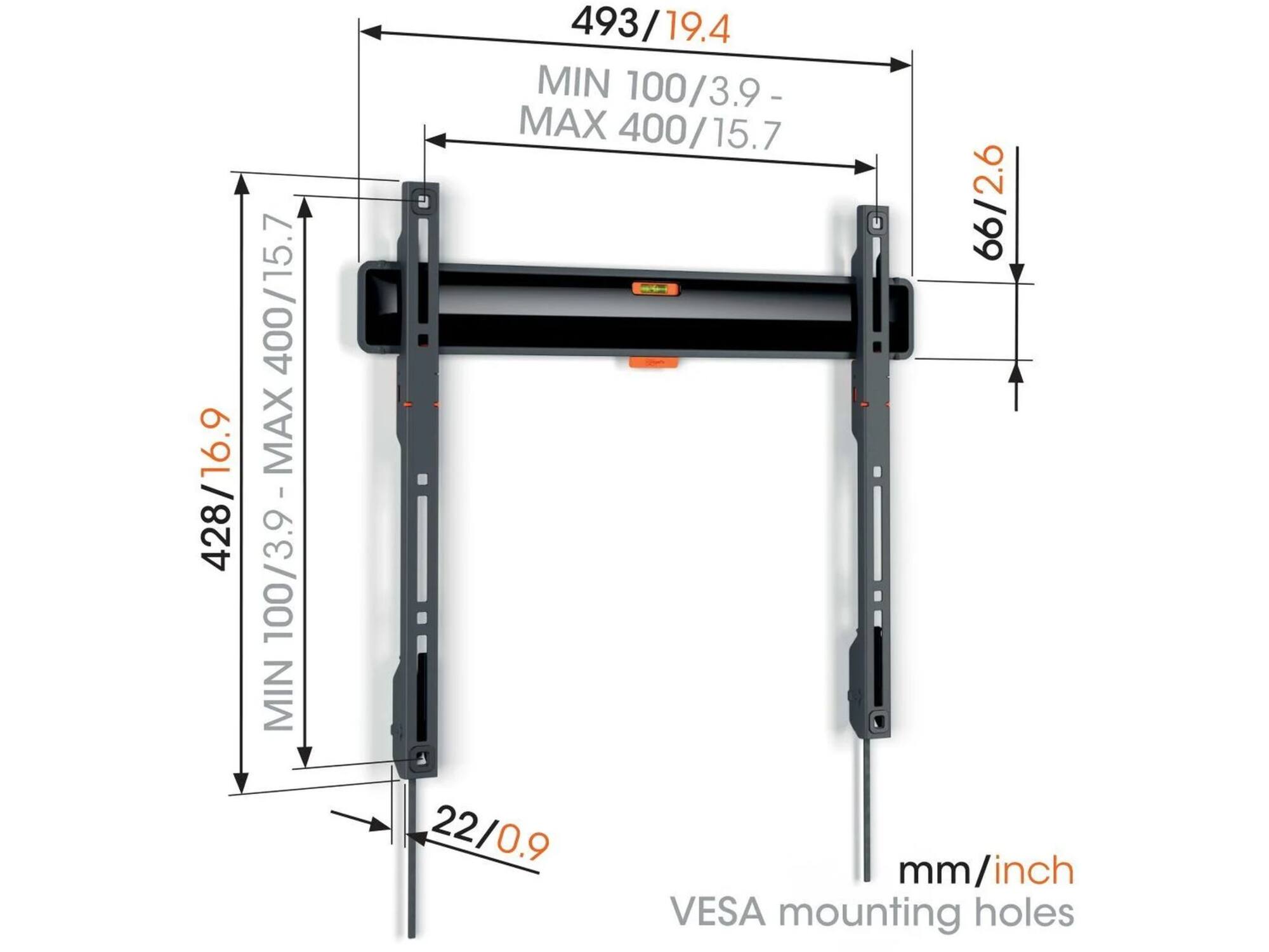 Vogel's TVM 3405 Muurbeugel (37-77 inch)