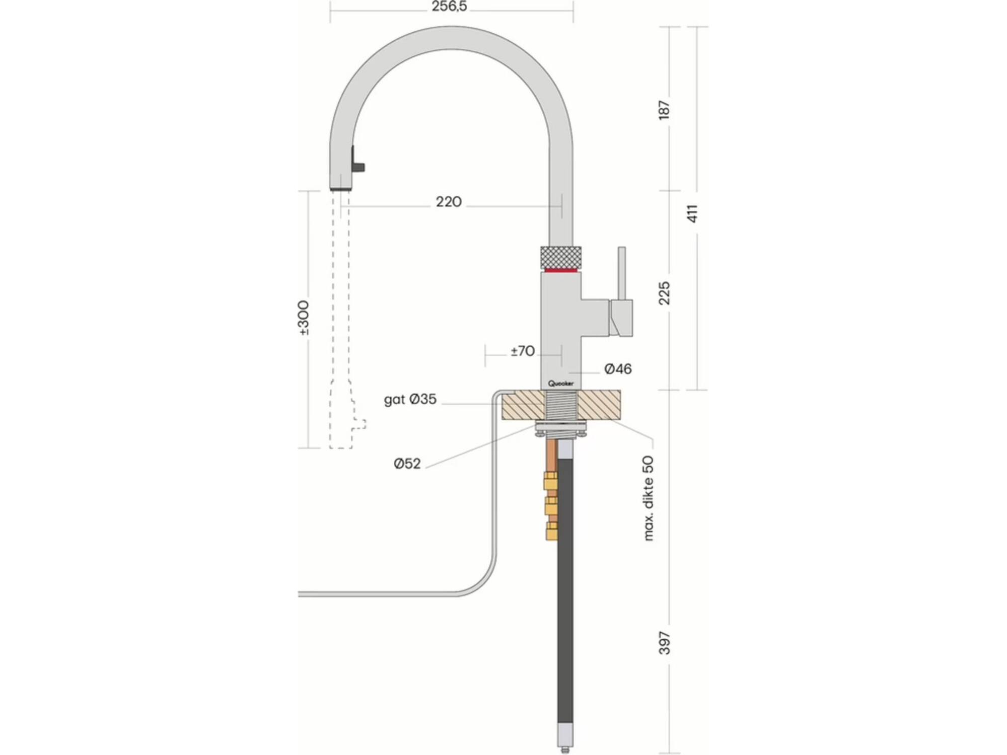 Quooker Flex Round Chroom