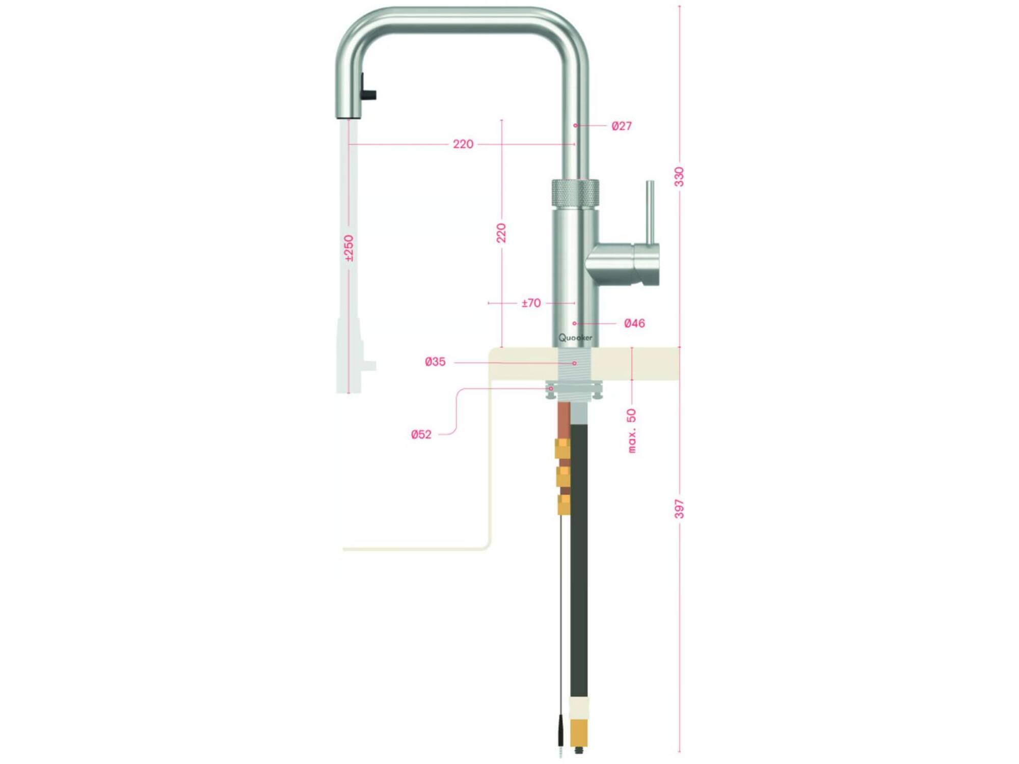 Quooker Flex Square RVS