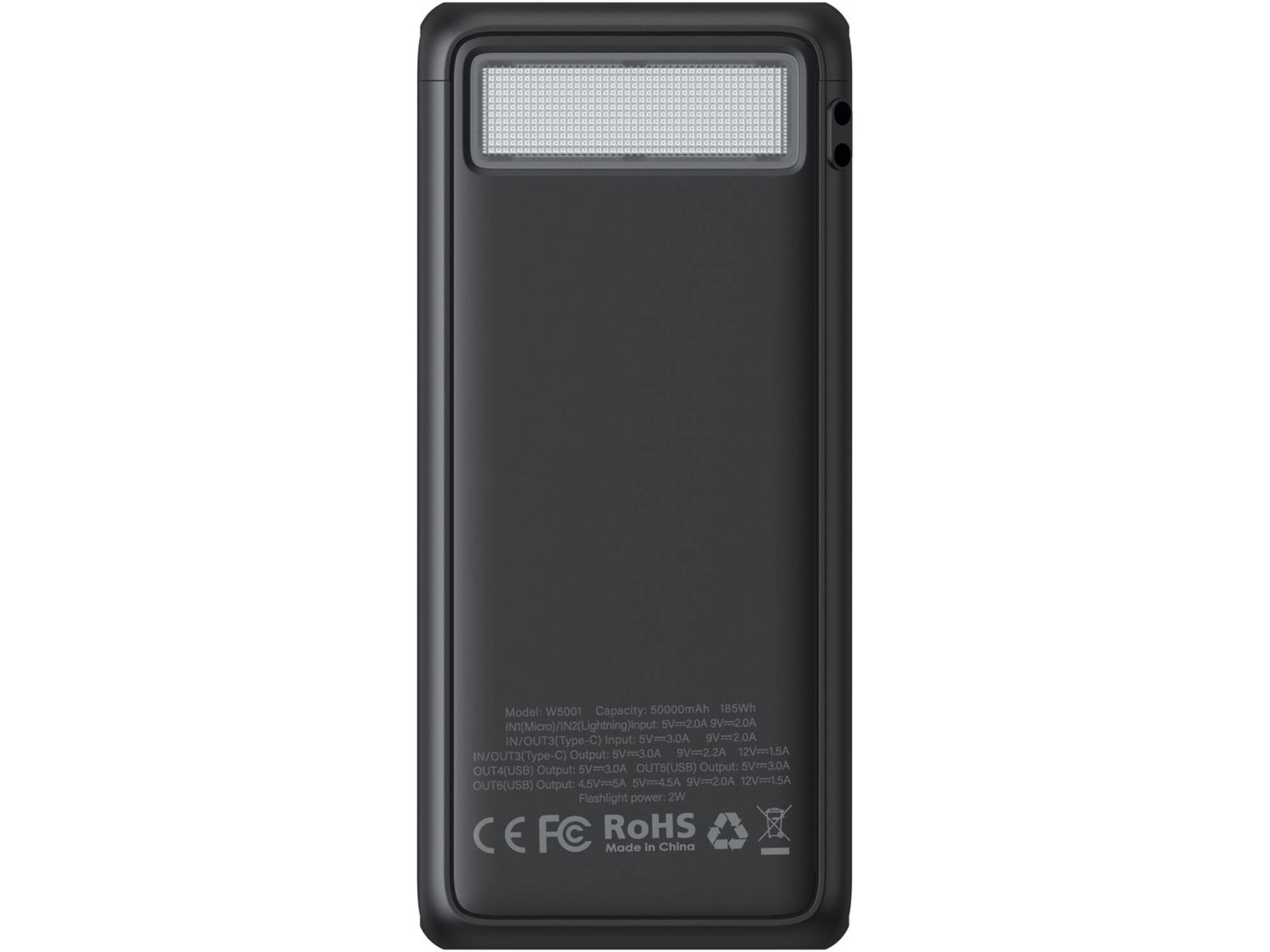Veger Tank Lite W5001 50.000 mAh Zwart