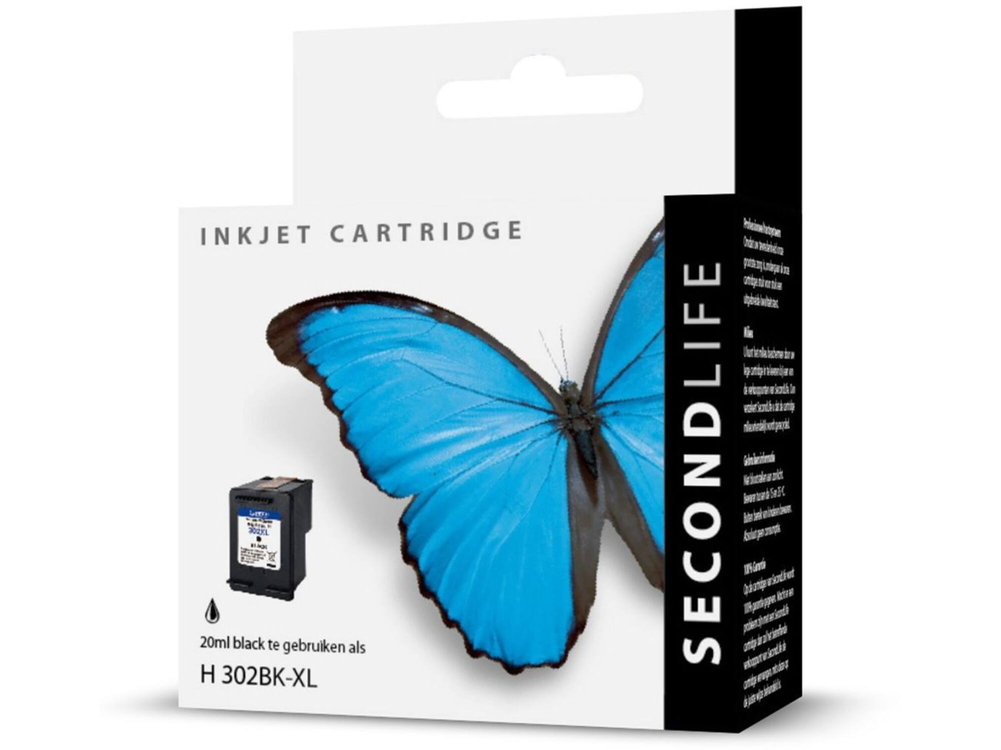 SecondLife HP 302 XL Zwart