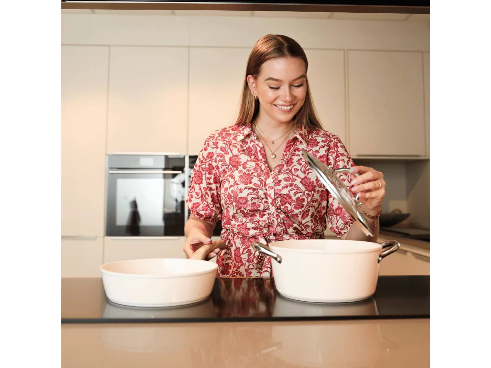 Cook & Pan Go Ivory Kookpan met deksel 20 cm