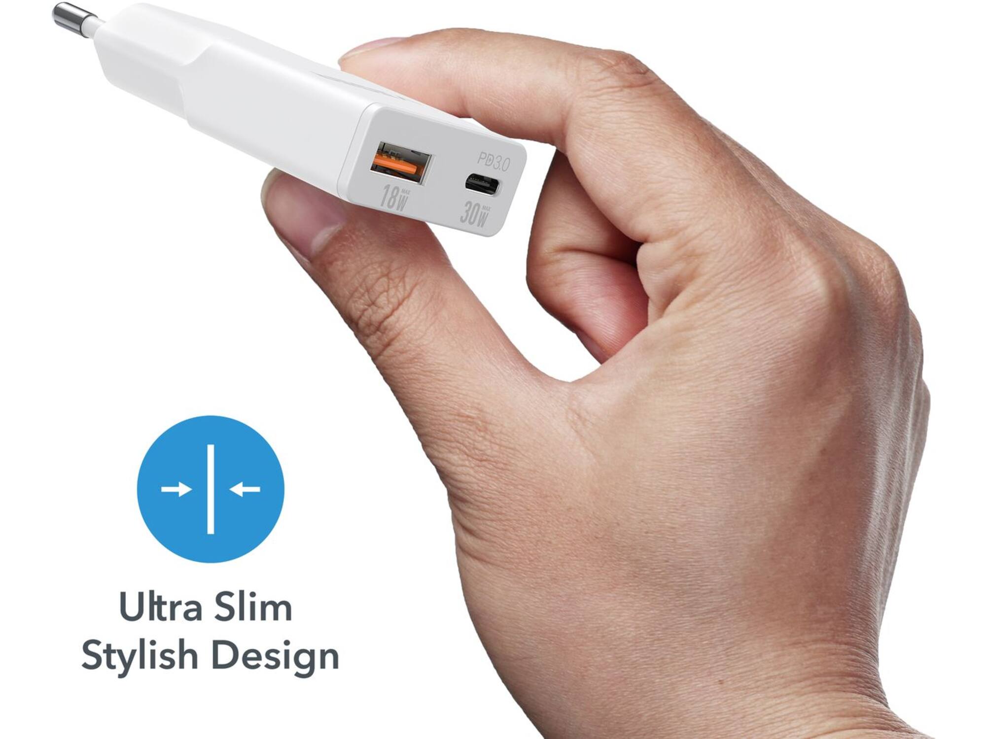 Veger USB-A naar USB-C QC PD 30W 30W1A1C telefoonoplader