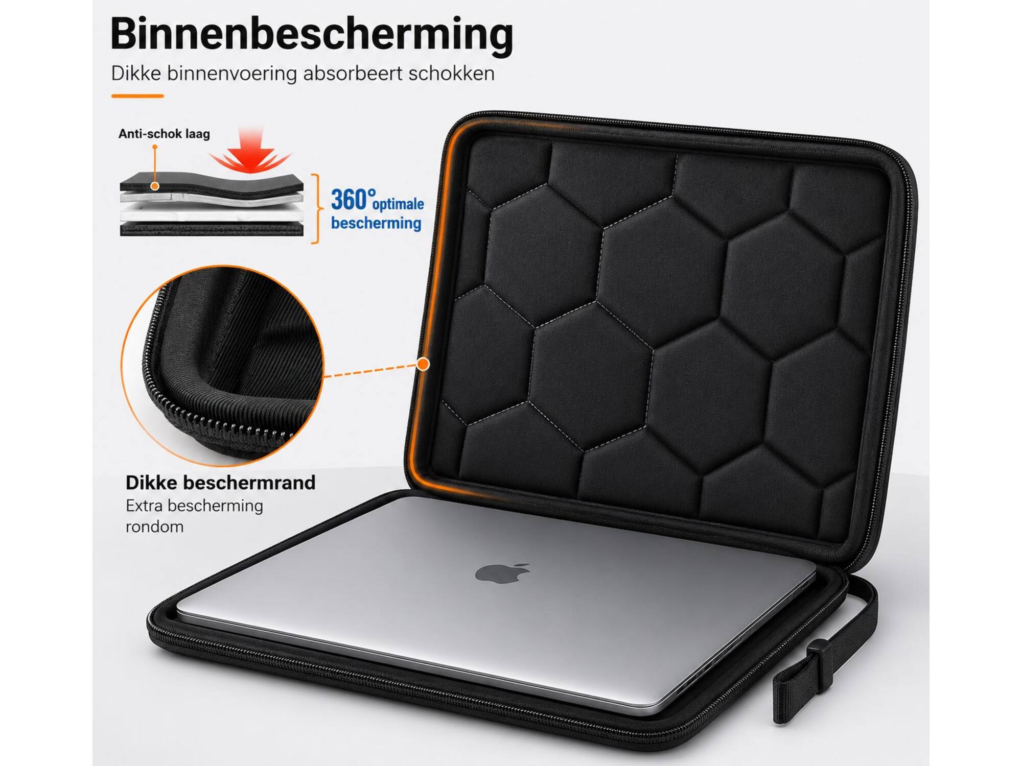 Laptophoes 13-14 inch Zwart (Hardcase)
