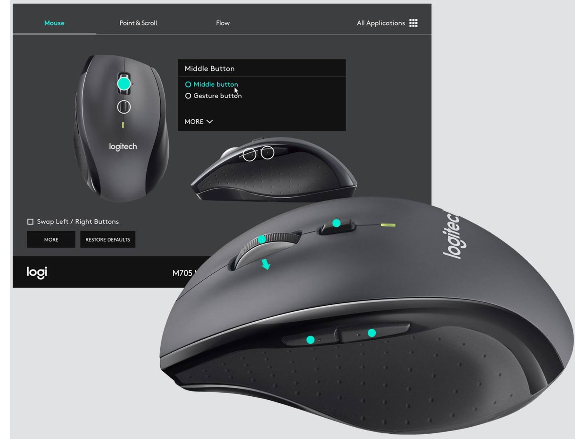 Logitech Wireless Marathon Mouse M705