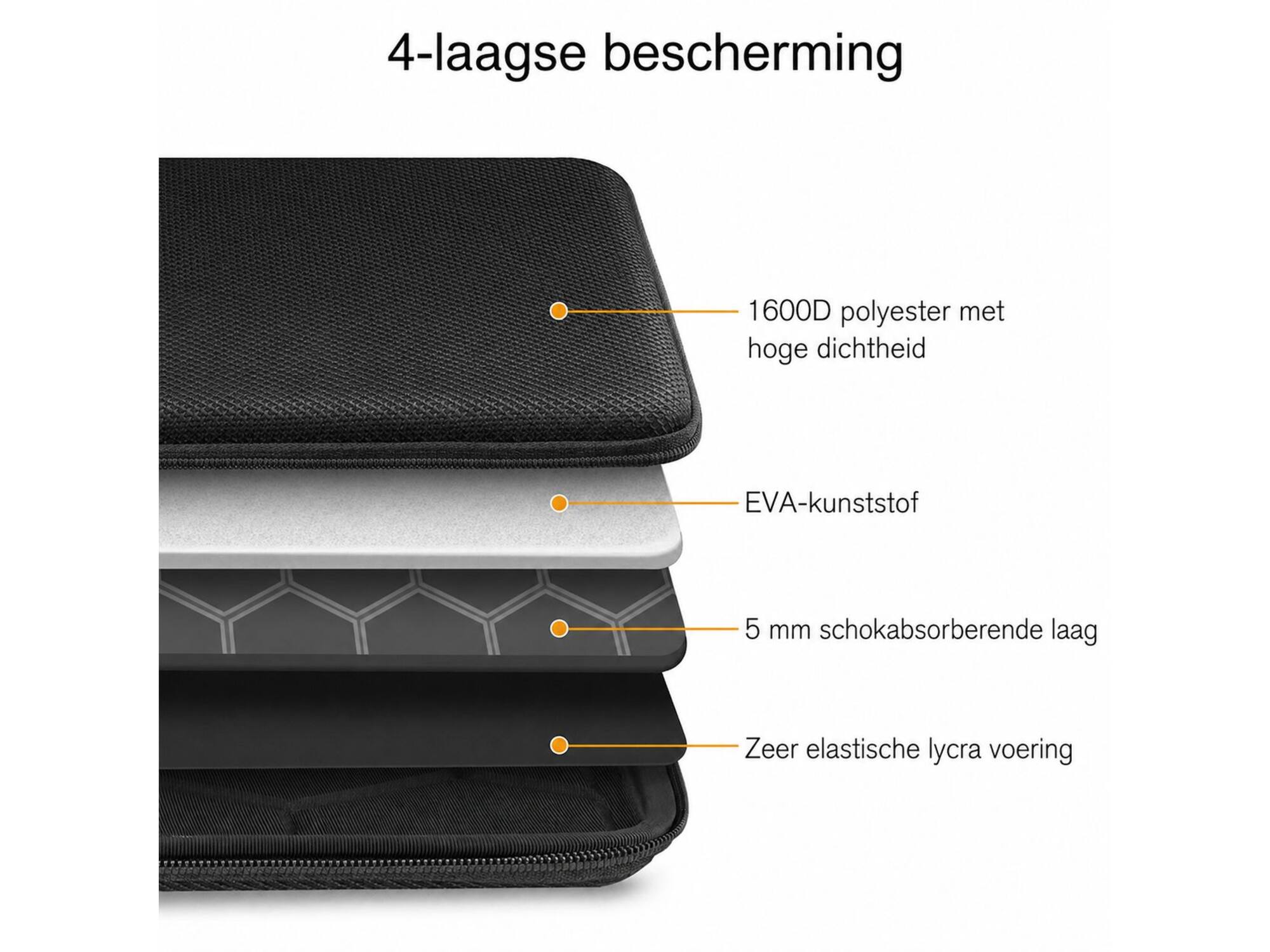 Laptophoes 13-14 inch Zwart (Hardcase)