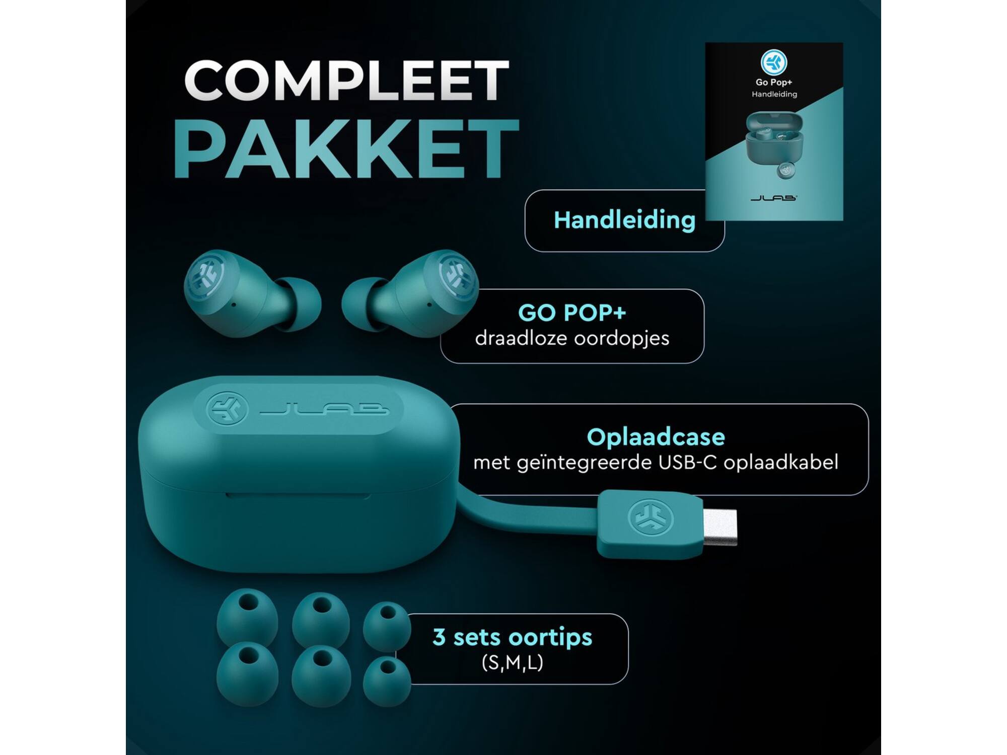 JLab Go Air Pop True Wireless Groen