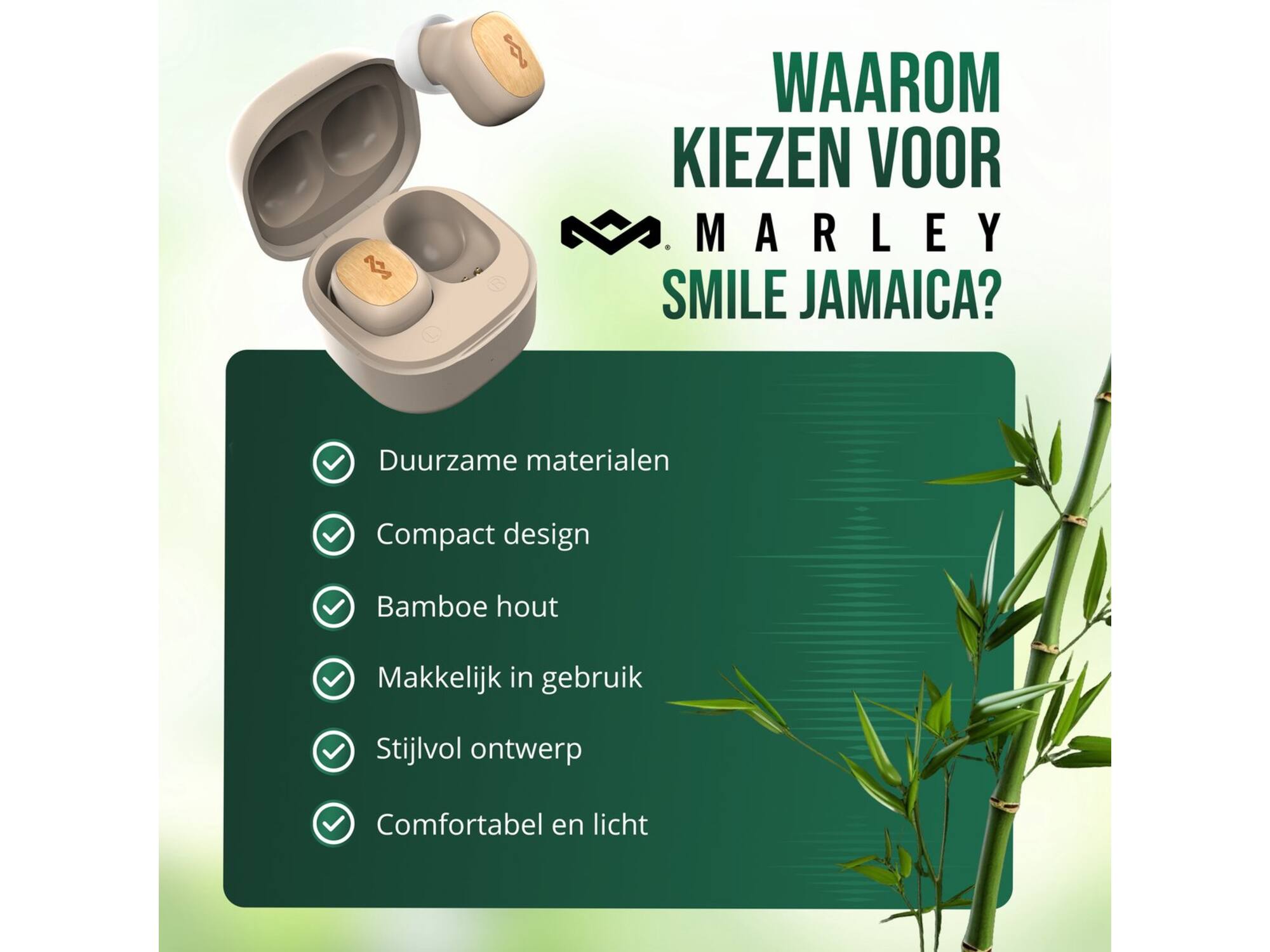 House of Marley Smile Jamaica Mini True Wireless Cream
