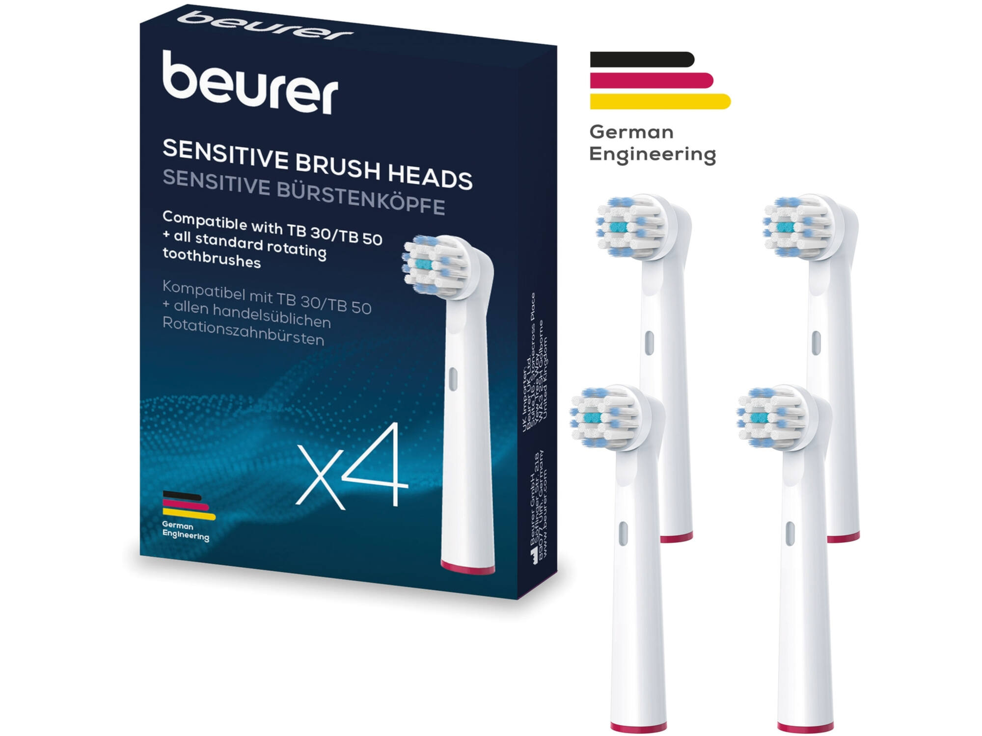 Beurer Borstelkoppen Sensitive voor TB 30 / TB 50 ( 4 stuks)