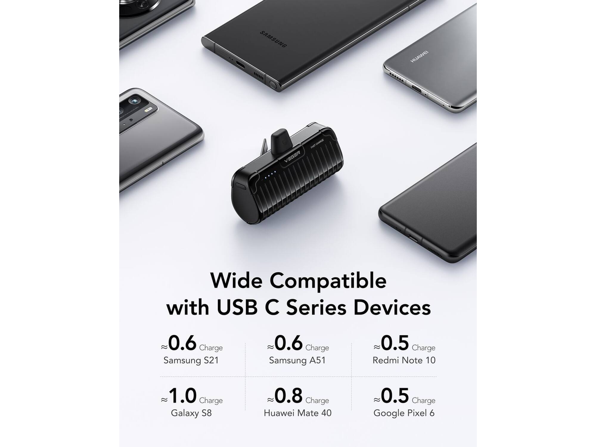 Veger PlugOn Pro-C W0558 5000mAh Zwart
