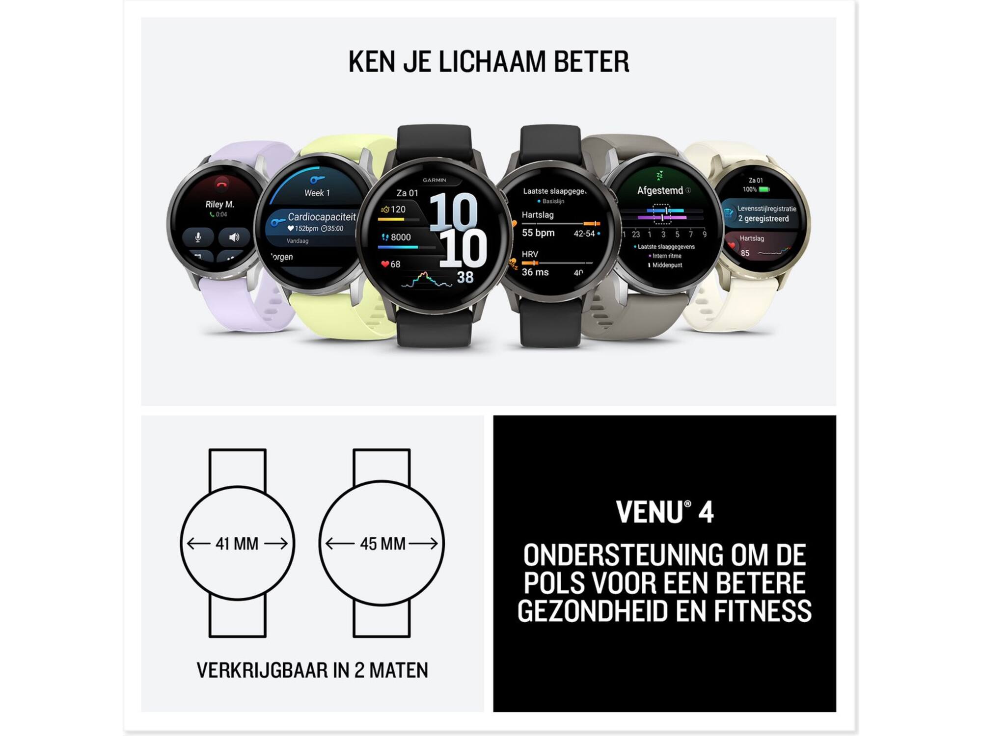 Garmin Venu 4 45mm Zwart