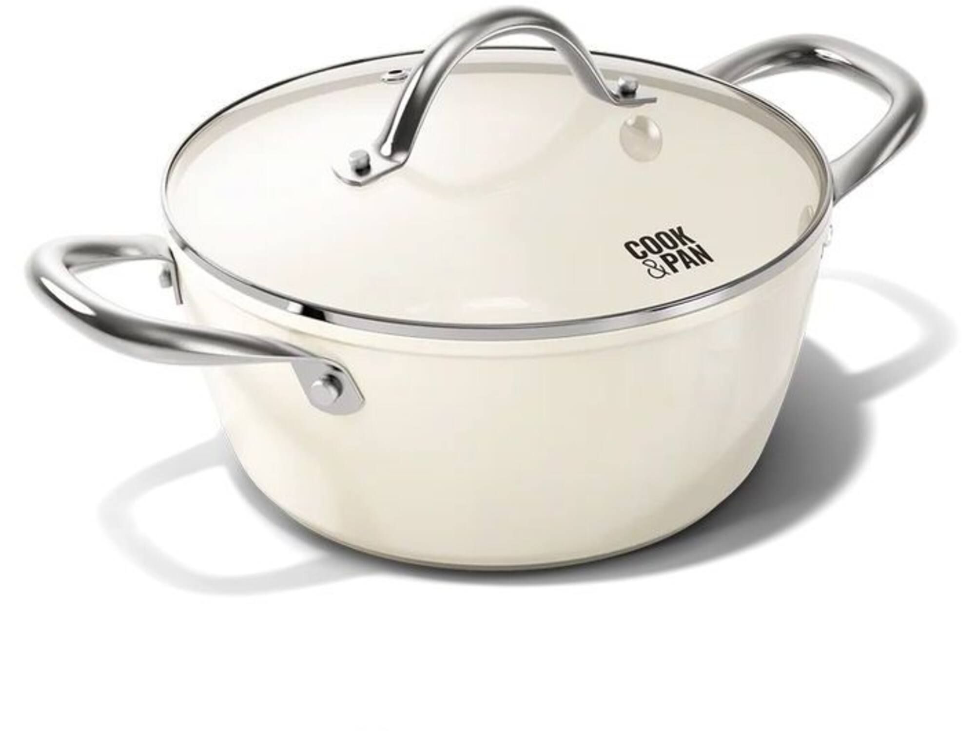 Cook & Pan Go Ivory Kookpan met deksel 20 cm