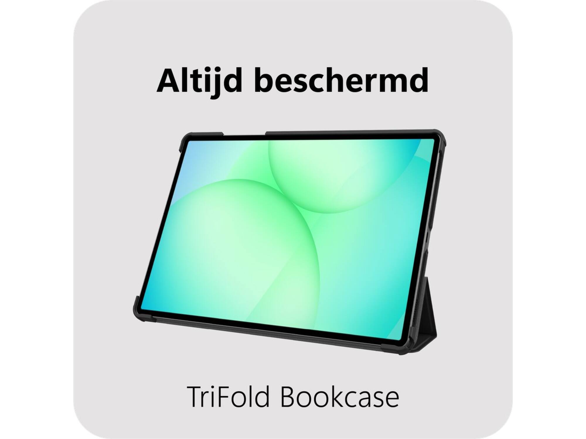 Just in Case Smart Tri-Fold Case - Samsung Galaxy Tab A11+ - Zwart