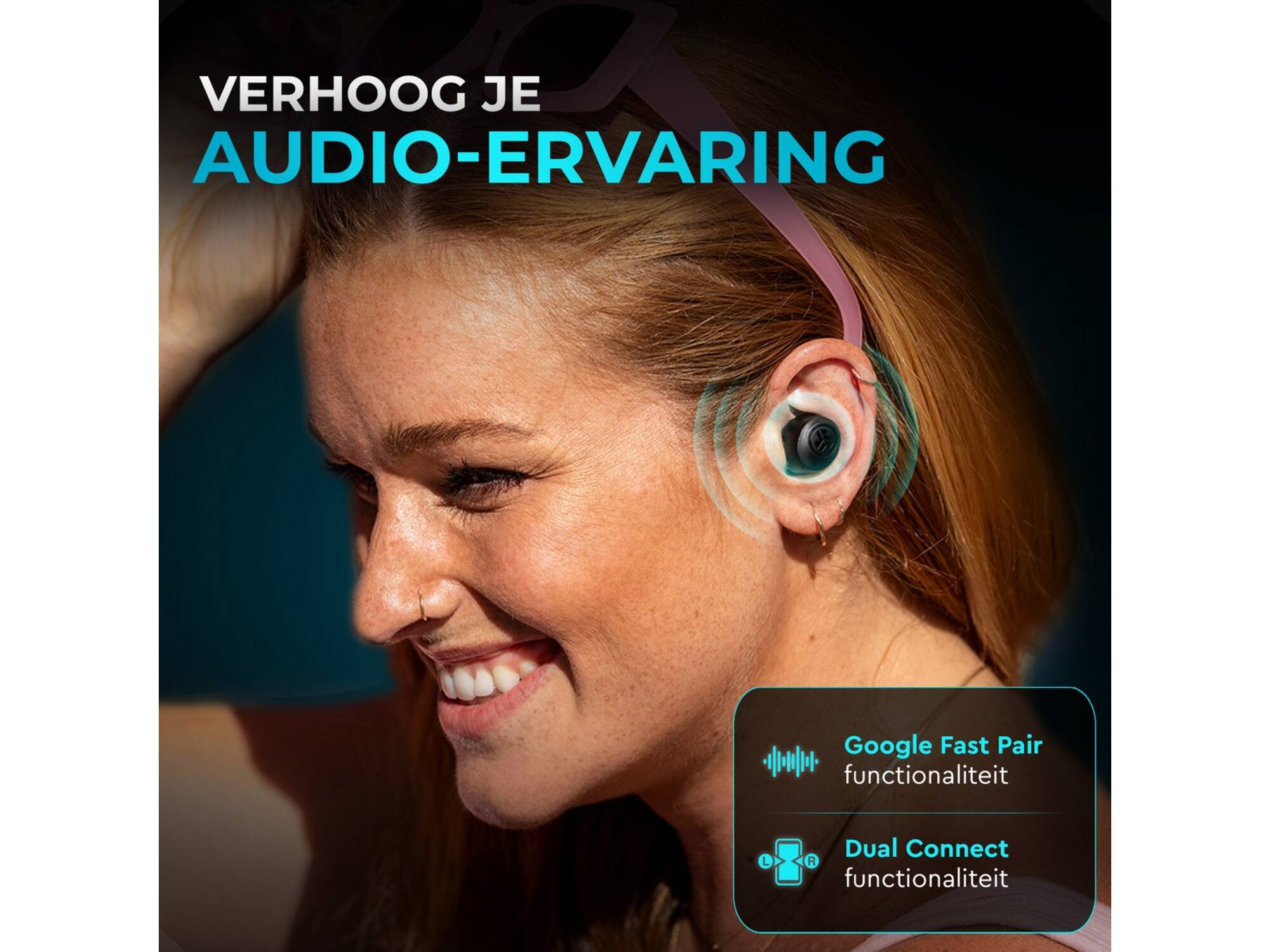 JLab Go Air Pop True Wireless Zwart