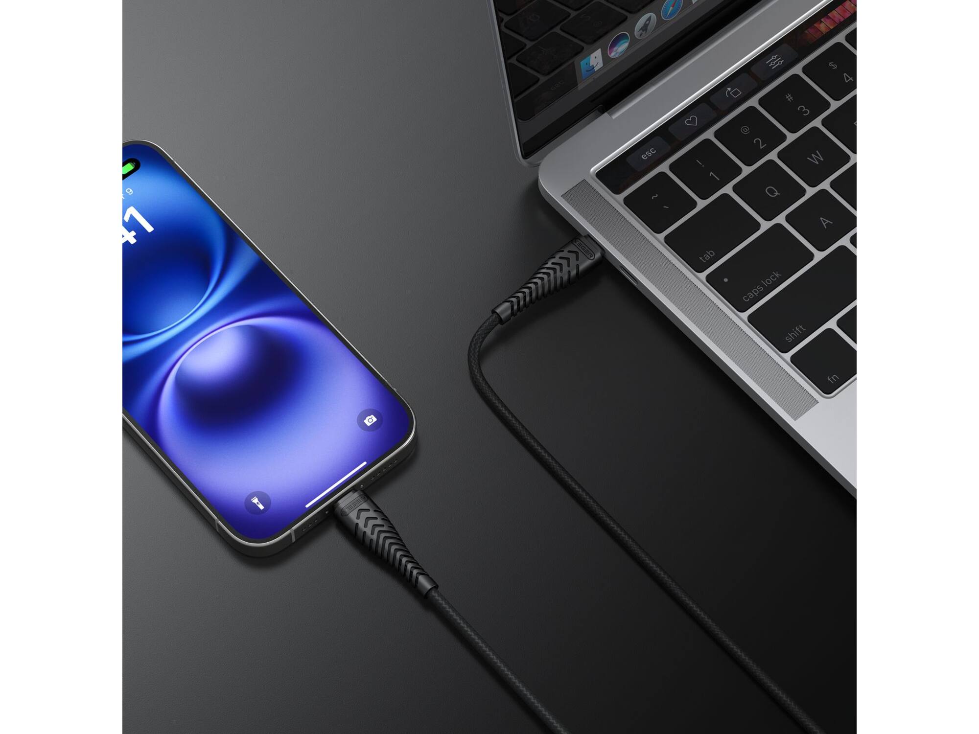 Veger V106 USB-C naar USB-C kabel 1.2m Nylon