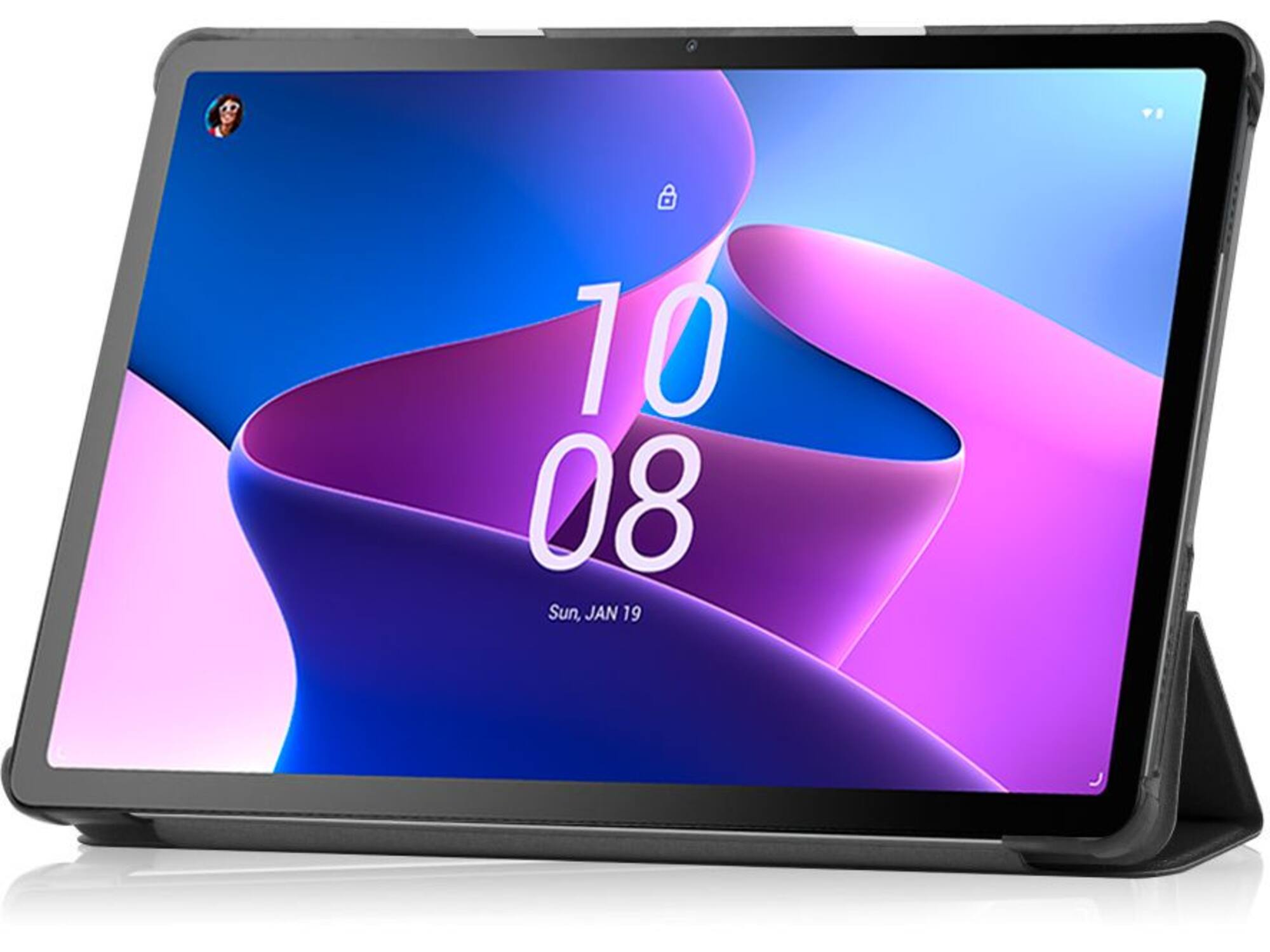 Just in Case Smart Tri-Fold Case - Lenovo M10 - Zwart