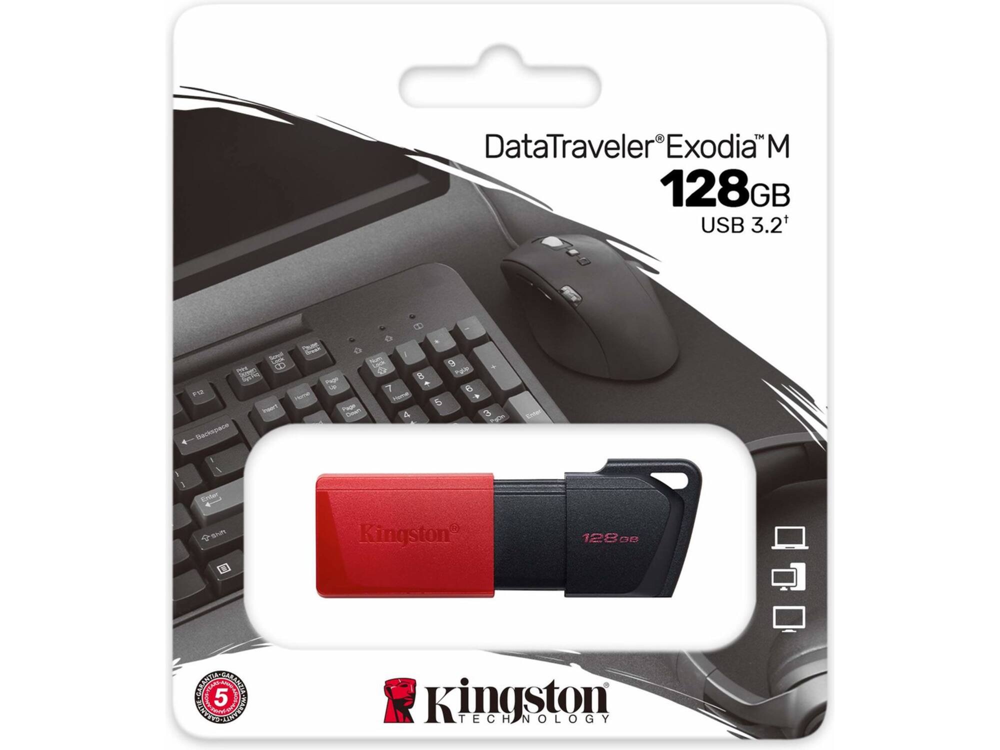 Kingston DataTraveler Exodia M USB 3.2 128GB Rood