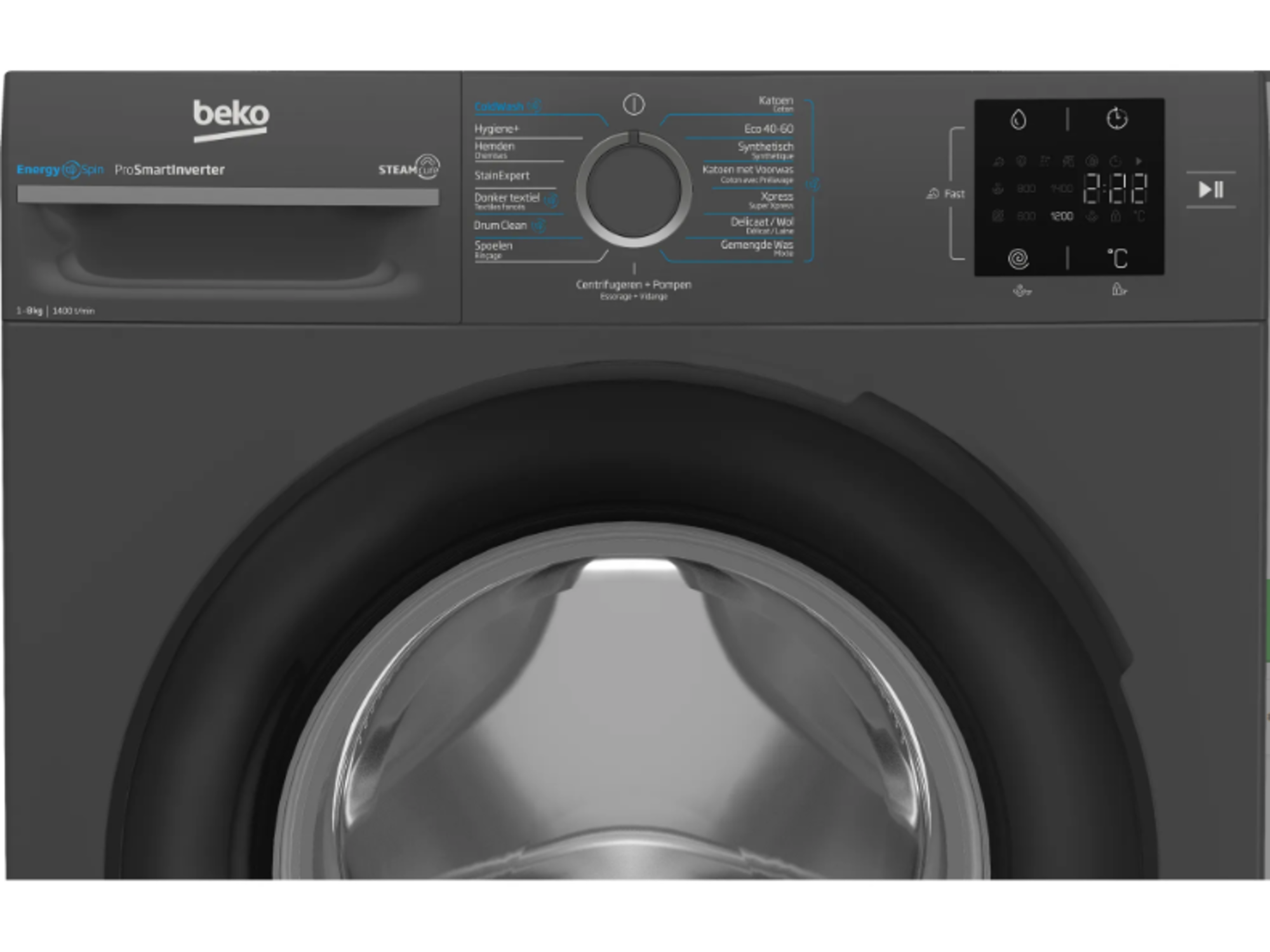 Beko BM3WFT3841A EnergySpin Antraciet