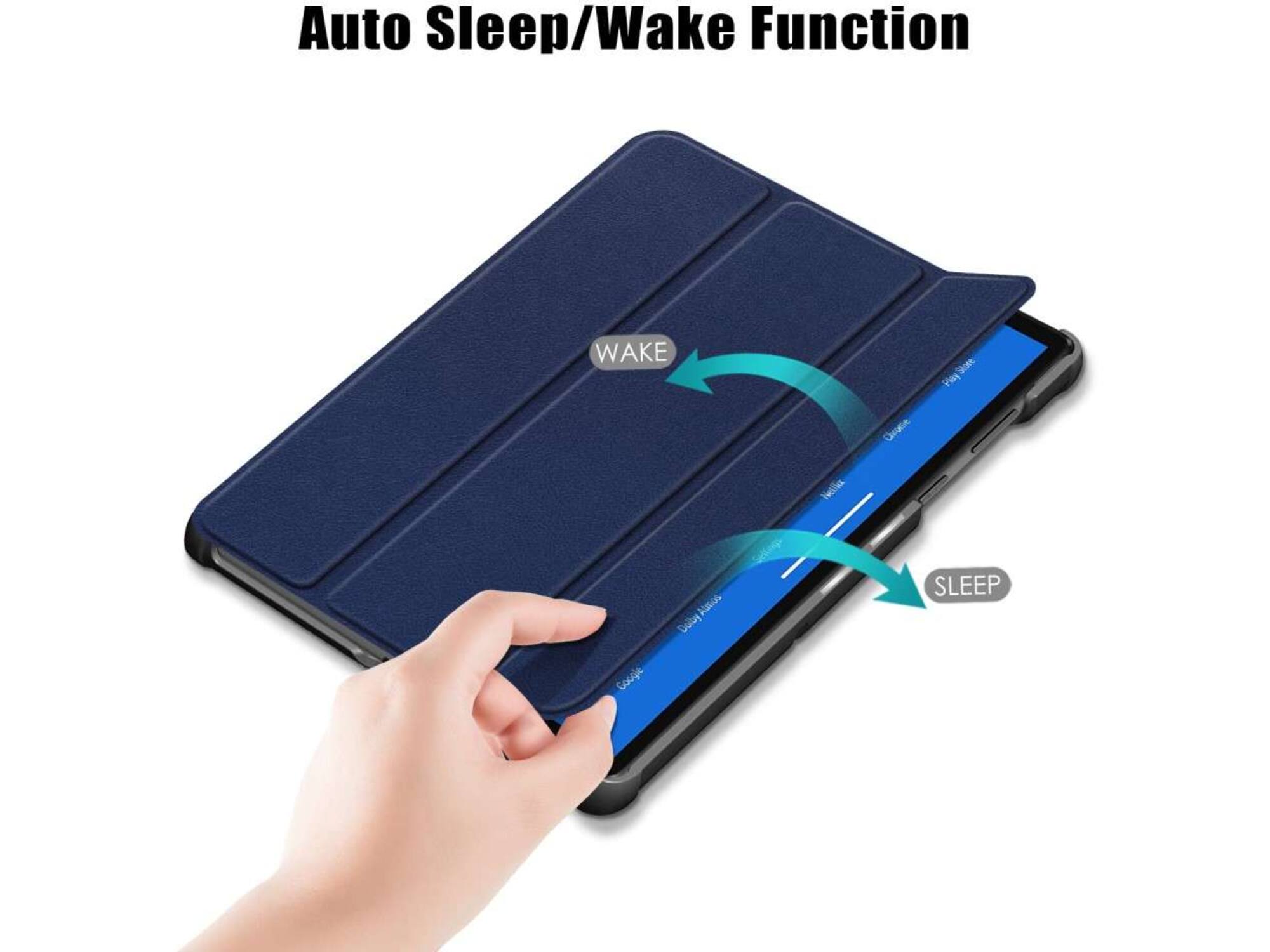 Just in Case Smart Tri-Fold Case - Lenovo M10HD - Blauw
