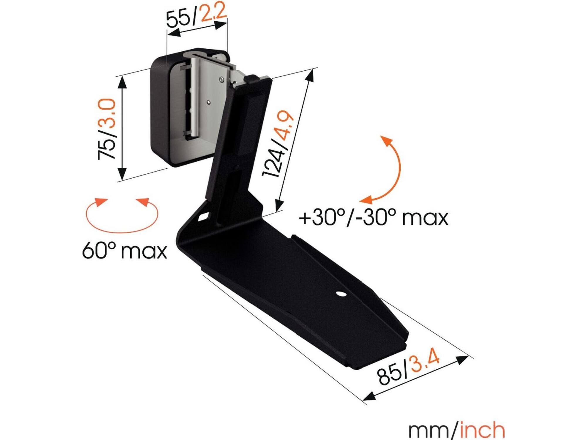 Vogel's SWM 4131 voor Sonos Era 300 Zwart