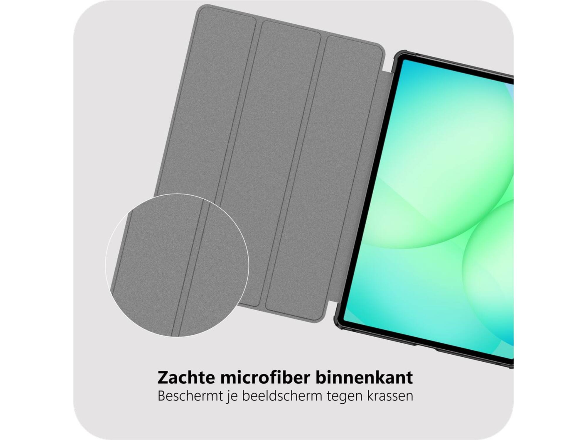 Just in Case Smart Tri-Fold Case - Samsung Galaxy Tab A11+ - Zwart