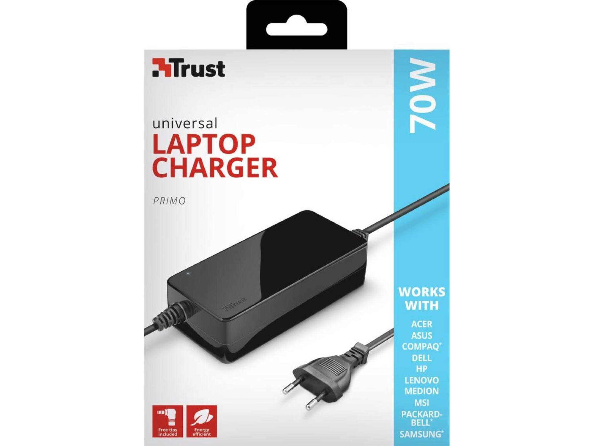 Trust Primo Universele 70W-laptopoplader