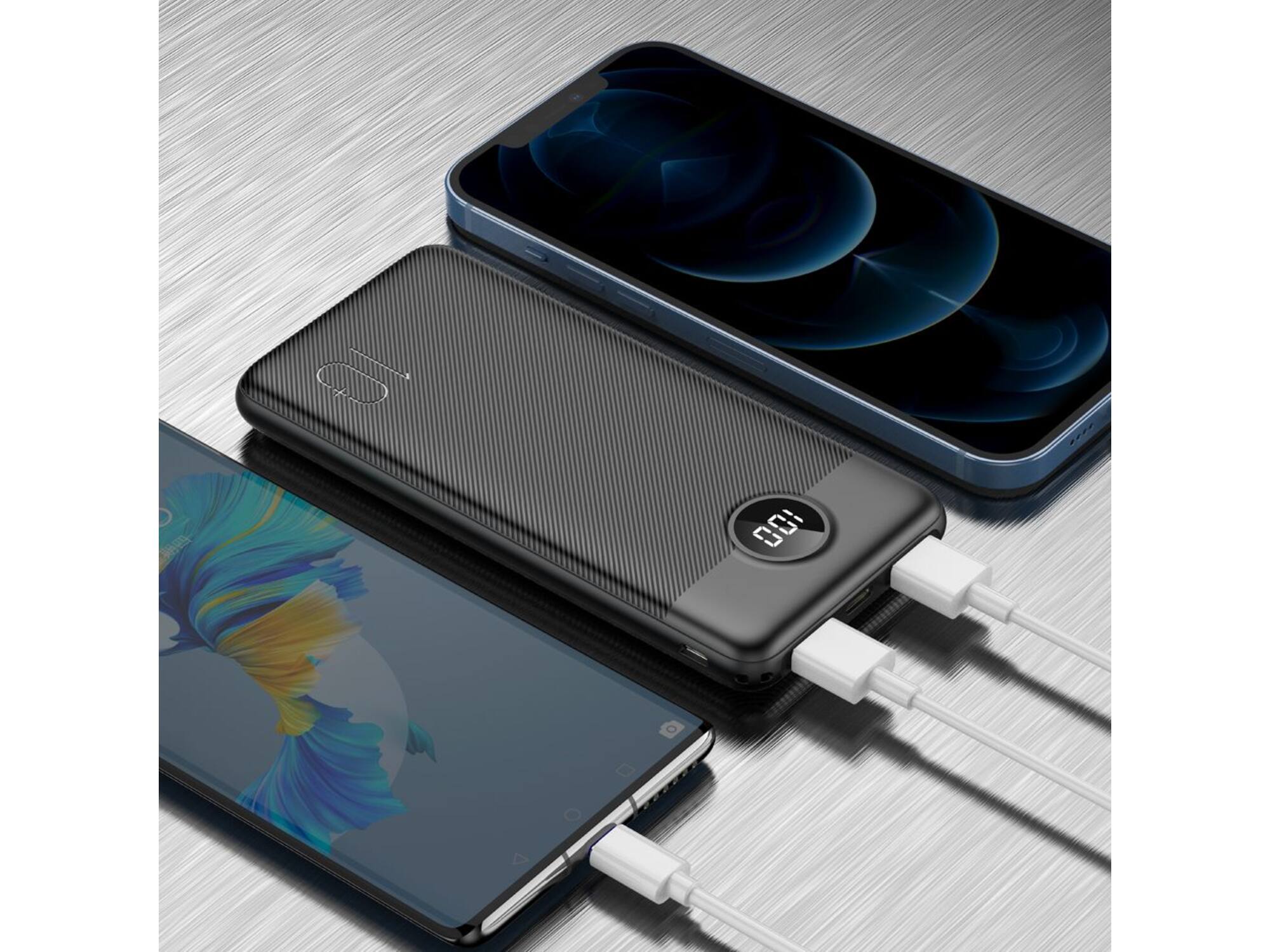 Veger L10S W1105PDB 10.000 mAh Powerbank Zwart