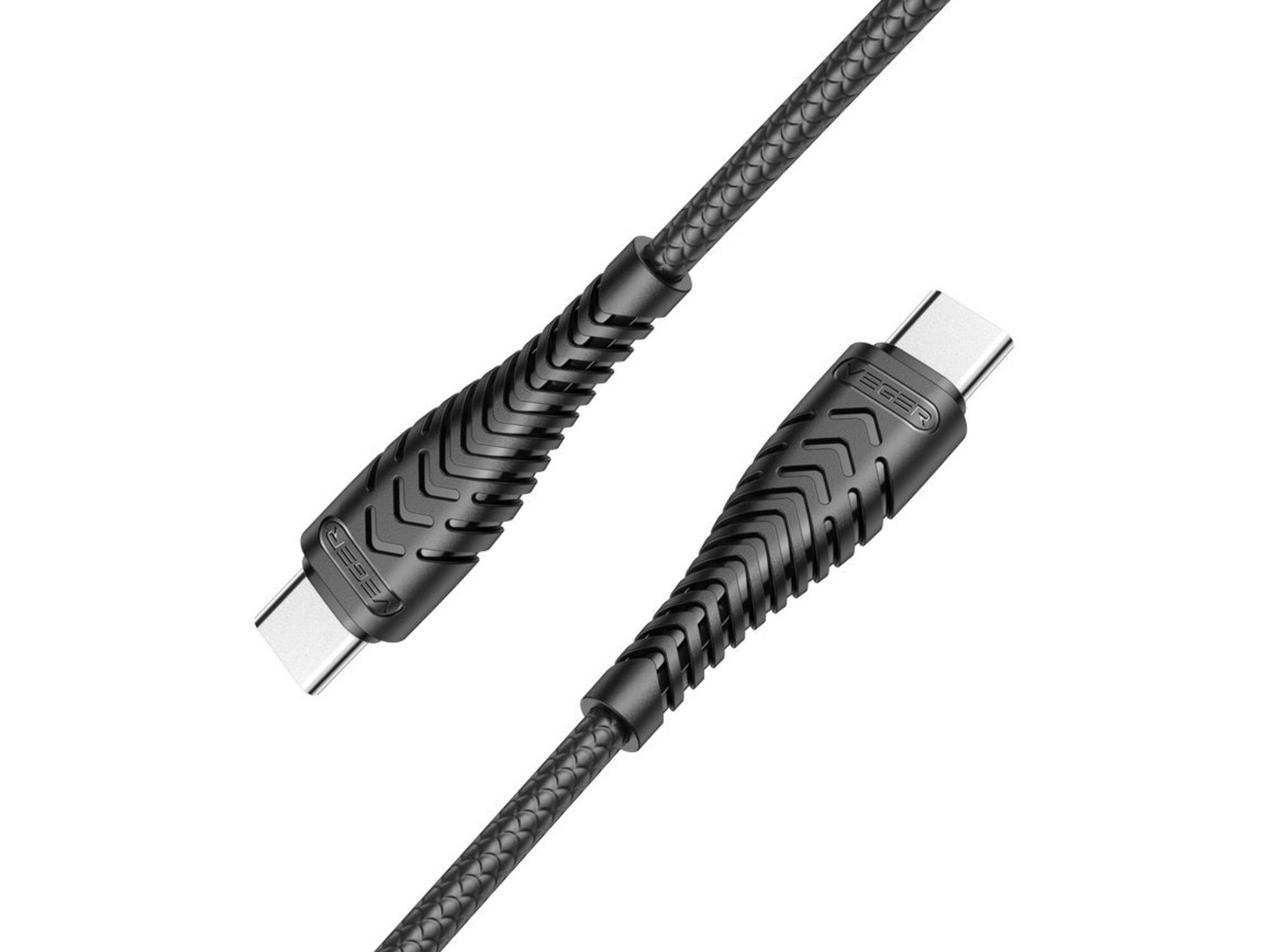 Veger V106 USB-C naar USB-C kabel 1.2m Nylon