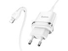 Hoco N1 Oplader met Lightning kabel 1 meter Wit