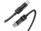 Veger CC16 USB-C naar USB-C kabel 1.5m Braided Aluminium 100 Watt met display