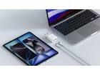 Veger snellader 45 Watt 2x USB Poort + USB-C Kabel 1,5m Nylon Wit