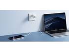Veger snellader 100 Watt 2x USB Poort + USB-C Kabel 1,5m Nylon Wit