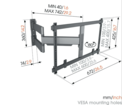 Vogel's TVM 5845 55 -100 inch zwart Draaibare tv-beugel