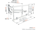 Vogel's TVM 5645 40 -77 inch Wit Draaibare tv-beugel