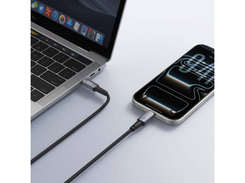 Veger CC1 USB-C naar USB-C kabel 1.5m Braided Aluminium 100 Watt