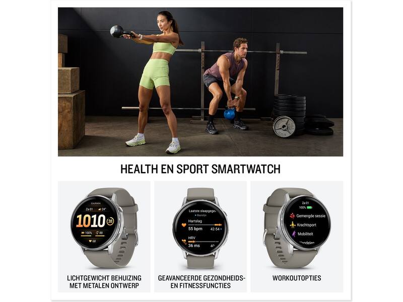 Garmin Venu 4 45mm Zilver/Grijs