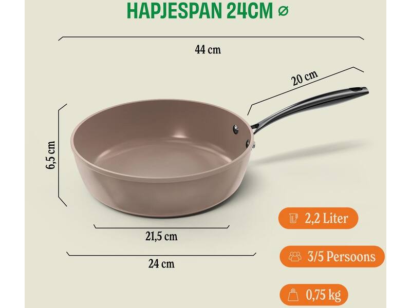 Cook & Pan Taupe of Mind Hapjespan 24 cm