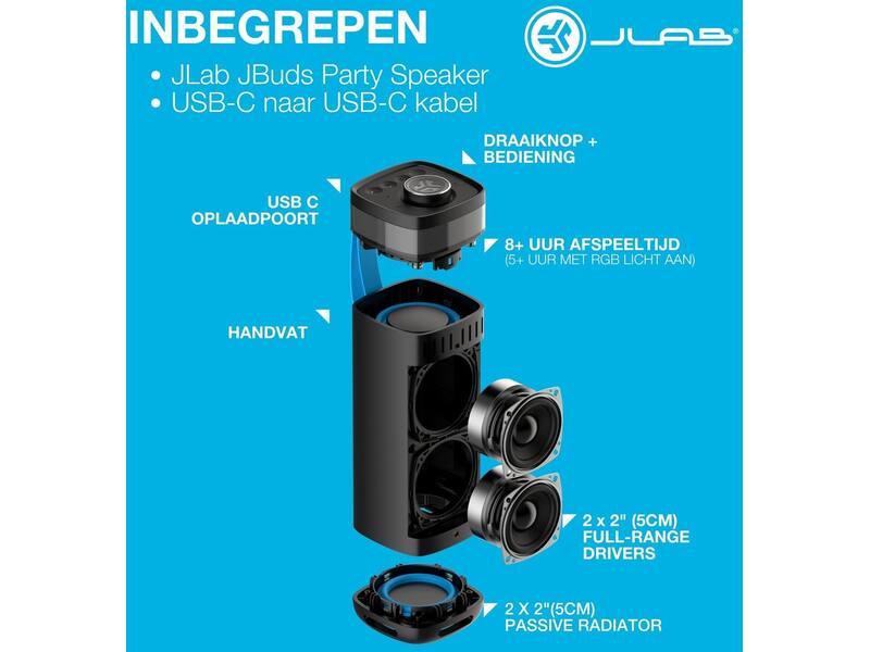 JLab JBuds Party Zwart