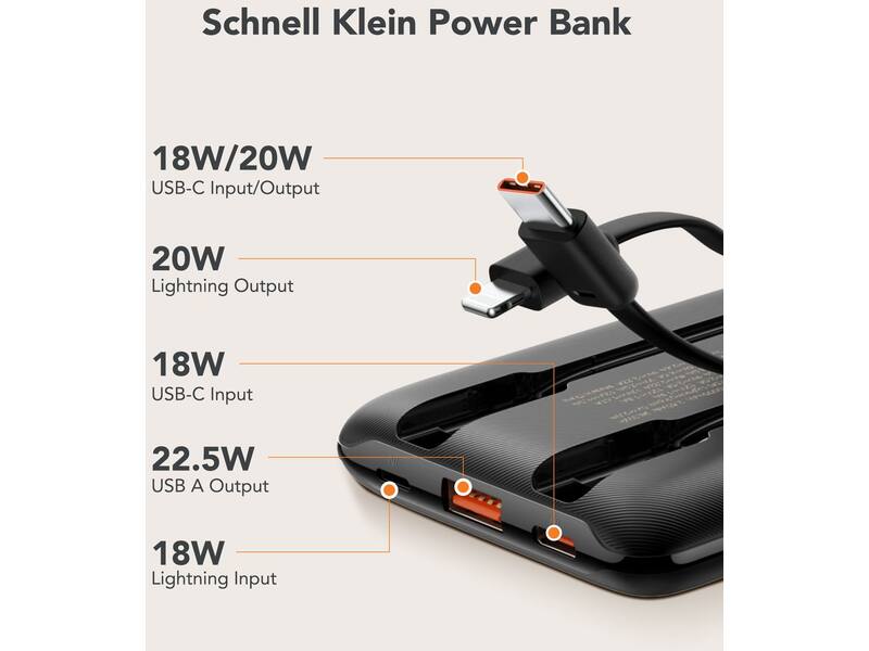 Veger C11 W1170 Mini Portable 10.000mAh Zwart