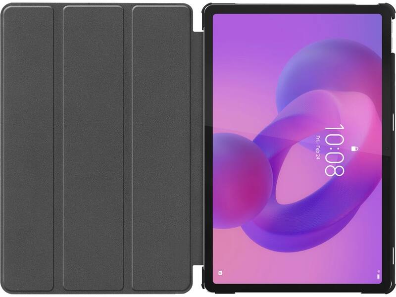 Just in Case Lenovo Idea Tab TriFold Smart Book Case Zwart