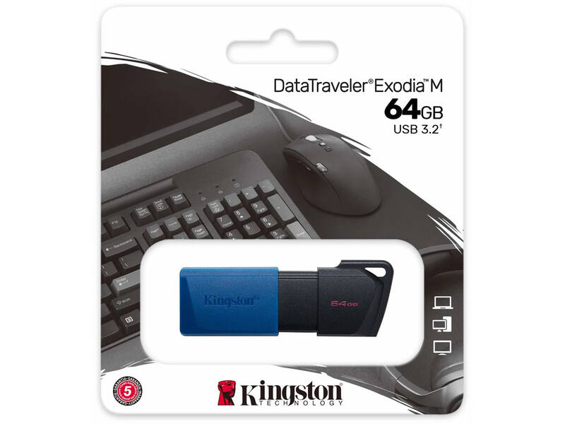 Kingston DataTraveler Exodia M USB 3.2 64GB Blauw