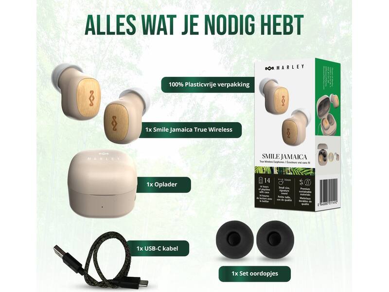 House of Marley Smile Jamaica Mini True Wireless Cream
